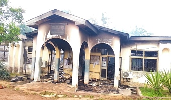 The burnt Sunyani Circuit Court and District Court “B”
