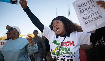 South Africans protesters have called for tough action against illegal migrants