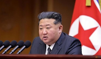 North Korean leader Kim Jong Un speaks during a meeting of the Supreme People's Assembly at the Mansudae Assembly Hall in Pyongyang, North Korea, in this picture released on Sep 22, 2025, by North Korea's official Korean Central News Agency. (Photo: KCNA via Reuters)