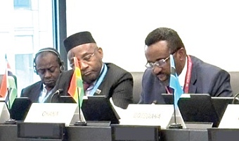 Dr Johnson Pandit Asiama (right), Governor, BoG, speaking at the event