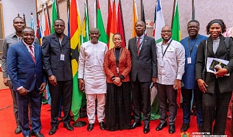 Zanetor Agyeman-Rawlings (4th from left) with other members of the Pan-African Parliament after her election in Johannesburg