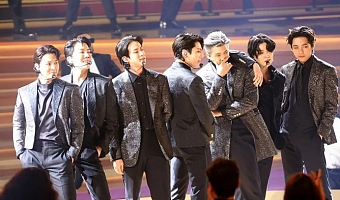 BTS - pictured onstage at the Grammys in 2022 - have not performed together in years