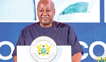 President John Dramani Mahama speaking at the summit