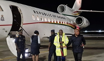 Samuel Okudzeto Ablakwa (middle), Minister of Foreign Affairs, with Ghanaians volunteering to be evacuated from South Africa during his recent visit to South Africa