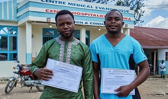 Makati Tagirabo (L) and Baraka Bulambula (R) were two of the nurses who had recovered from Ebola in this latest outbreak