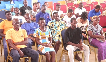 A section of the victims seated at the press conference