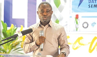 Kwabena Mintah Akandoh, Minister of Health, delivering his address at the event  Picture: CALEB VANDERPUYE