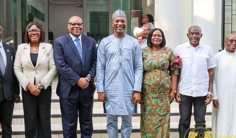 Members of the seven-member Peace Committee inaugurated in Accra to mediate and promote reconciliation in the Gbiniyiri land conflict in the Savannah Region.