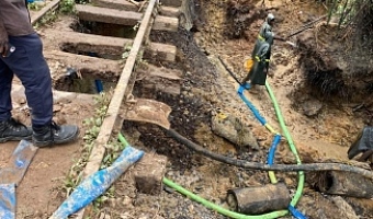 Portions of the Takoradi-Akyem rail line destroyed by illegal mining activities