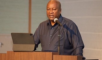 President John Mahama (right) speaking at the TICAD-9 in Japan