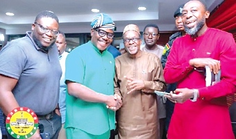 Alban S. K. Bagbin — Speaker of Parliament, interacting with some media practitioners after the Editors Forum
