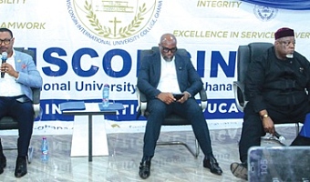 Dr Ishmael Nii A Dodoo (left), Head of Innovative Finance, 24-Hour Economy Secretariat, in a panel discussion with Joe Jackson (right), CEO, Dalex Finance, and Daniel McKorley (middle), Executive Chairman, McDan Group