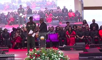VIDEO: ‘Sit down, I’m safe here’ — President Mahama’s surprise moment at Easter gathering