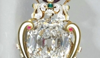 The Sovereign's Sceptre with Cross. Part of the British crown jewel