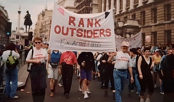 The military gay ban was repealed after a long campaign by a group of veterans called the Rank Outsiders