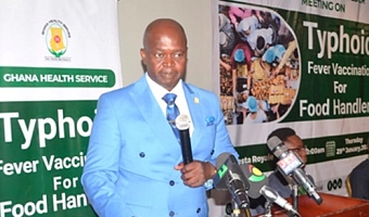 Dr Samuel Kaba Akoriyea, the Director General of the Ghana Health Service, speaking at the meeting