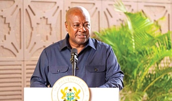 President Mahama speaking during his engagement with members of the Upper East Regonal House of Chiefs