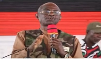 Johnson Asiedu Nketiah, the National Chairman of the NDC addressing demonstrators. 