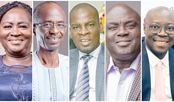 Prof. Jane Naana Opoku-Agyemang, Johnson Asiedu-Nketiah, Haruna Iddrisu, Julius Debrah, Dr Cassiel Ato Forson