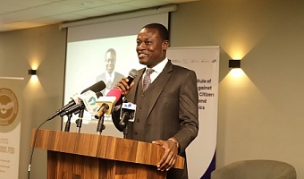 Kissi Agyebeng, Special Prosecutor, speaking to participants in the event. Picture: EDNA SALVO KOTEY