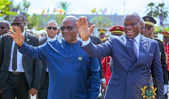 Mahama attends inaugural Innovation Forum in Libreville, holds talks with Gabon President