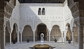 Bin Ennakhil, located in the luxury Palmeraie neighbourhood of Marrakech, has been described as an architectural masterpiece