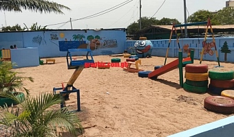 The exact spot where the microlight aircraft crashed has been converted into a playground for the learners