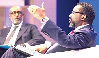 Dr Johnson Pandit Asiama (right), Governor of the Bank of Ghana (BoG), speaking at the event