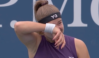 Tennis star cries at US Open after seeing ex in crowd