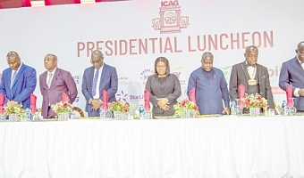 Kwasi Agyeman (right), CEO of ICAG, Augustine Addo (2nd from right), President of ICAG, Anthony Kwasi Sarpong  (3rd from right), Commissioner-General of GRA, and other dignitaries at the event