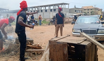 PHOTOS: Youth in Kpone demonstrate over poor infrastructure and water shortages