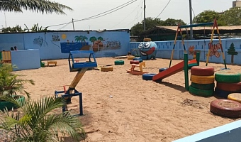 The exact spot where the microlight aircraft crashed has been converted into a playground for the learners