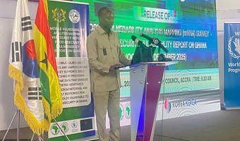 Government Statistician, Dr Alhassan Iddrisu, speaking at the release of the mVAM Food Insecurity Vulnerability Report
