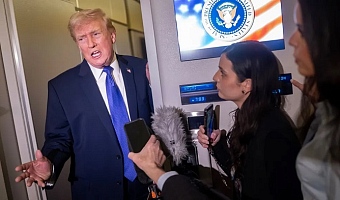 The president spoke to the press on board Air Force One on Monday, describing the talks as 