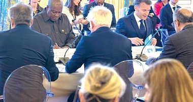 President John Dramani Mahama (arrowed) at the high-level One Health Summit in Lyon, France