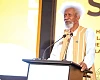 Professor Wole Soyinka, Nobel Laureate and Playwright, speaking at the Next Steps Consultative Summit in Accra