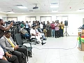 Kwabena Mintah Akandoh, Minister of Health, addressing journalists at the press conference