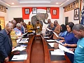 This was at the swearing of the Vetting and Appeals Subcommittees of the National Officers Elections Committee into office on Friday