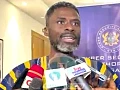 Martin Agyei Aboagye,  Manager, Child Protection, Cyber Security Authority, explaining a point to some journalists at the event