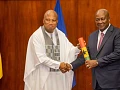 President John Dramani (right) and Samuel Okudzeto Ablakwa (left), Minister of Foreign Affairs.