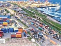 Heavy-duty trucks parked on the shoulders of the roads have become a common sight in the Tema Port enclave