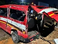 State of one of the vehicles after the collision
