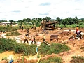 An illegal mining site