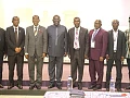 Rt Rev. Dr Samuel Nii Nmai Olenu (3rd from left), former National Head of WAEC, with Sam Jonah (4th from left), Chancellor of UCC, William Baah-Boateng (4th from right), Vice chancellor of Methodist University Ghana, and other officials after the event. Picture: CALEB VANDERPUYE