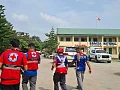 Philippine Red Cross workers and local rescue personnel were on the scene