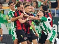 Bournemouth's Alex Scott and Real Betis' Antony were sent off after a clash during their pre-season friendly