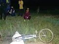 The bicycle that was left behind after the attack