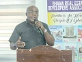Dr James Condua Orleans-Lindsay (right), President, Ghana Real Estate Developers Association, addressing the meeting. Picture: ERNEST KODZI