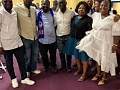 Photo: Middle - Richard Agyare (with muffler) and Chairman Andy Owusu (with power on his head) following the successful election