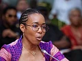 Dr Zanetor Agyeman-Rawlings, Minister of Environment, Science and Technology designate, taking the oath. Picture: ELVIS NII NOI DOWUONA